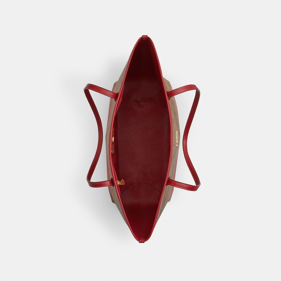 Coach City Tote Bag In Signature Canvas With Stripe NWT - Picture 2 of 4